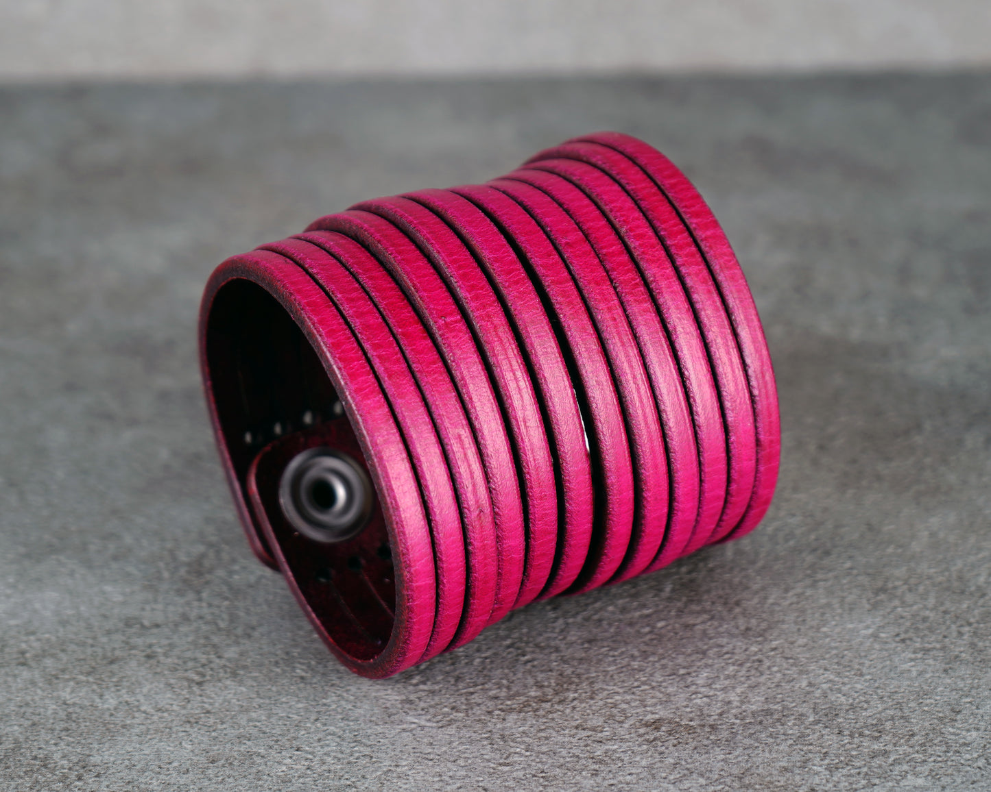 Pink wrist leather cuff