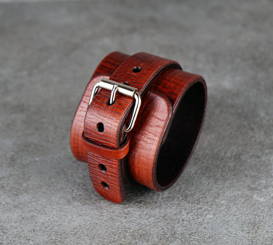 Brown Leather Cuff bracelet