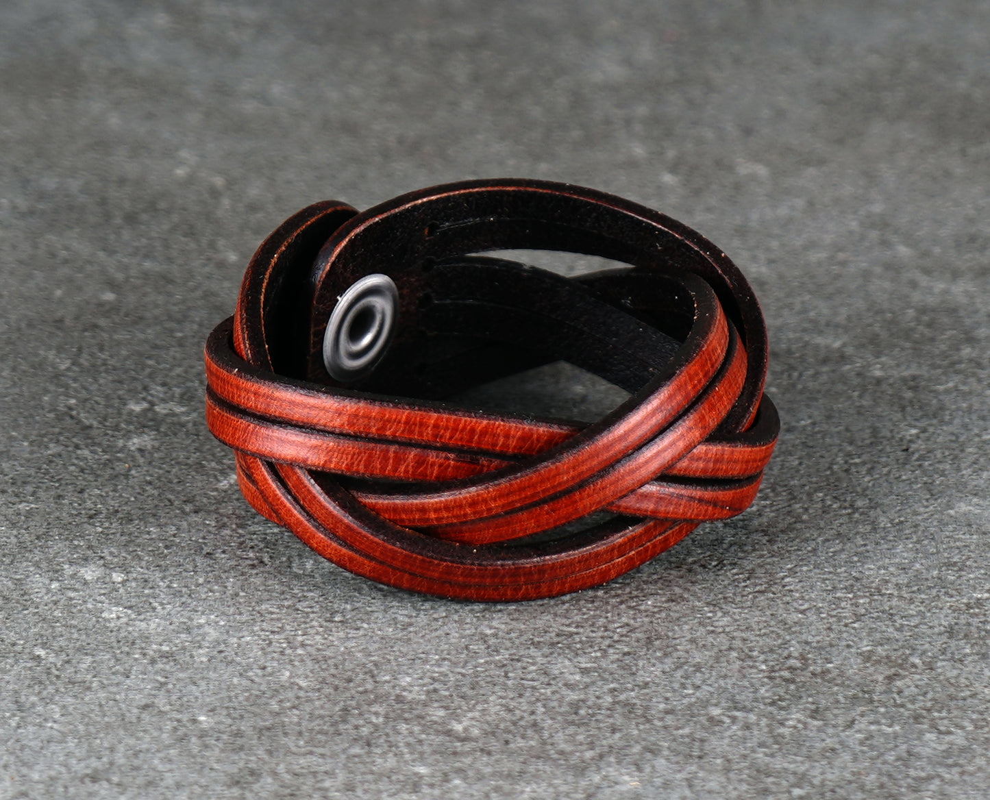 brown leather cuff bracelet