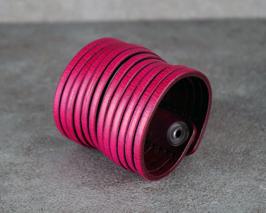 Pink wrist leather cuff