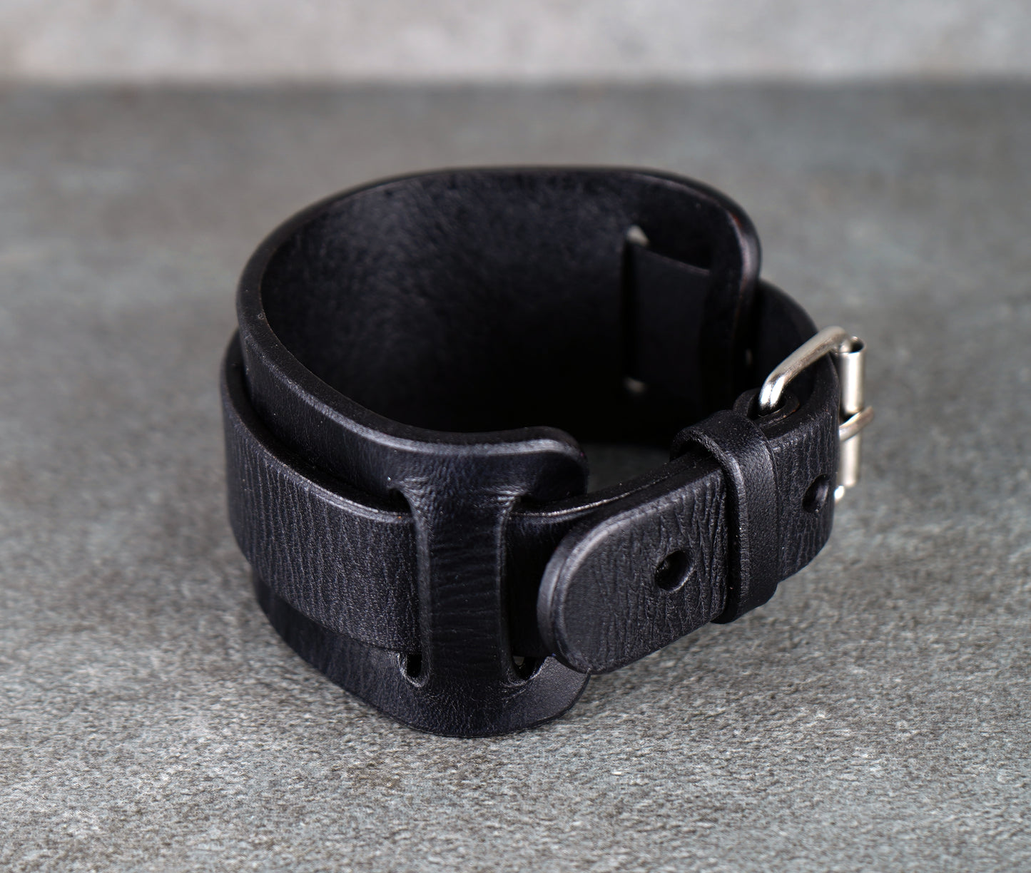 Black leather cuff
