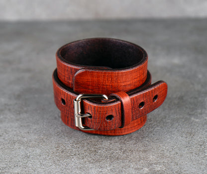 Brown Leather Cuff bracelet