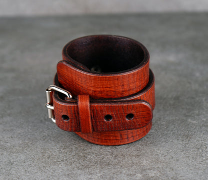 Brown Leather Cuff bracelet