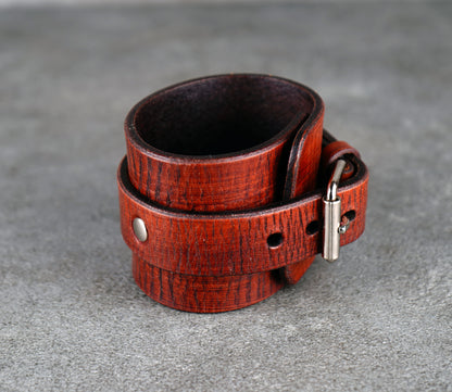 Brown Leather Cuff bracelet