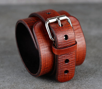 Brown Leather Cuff bracelet