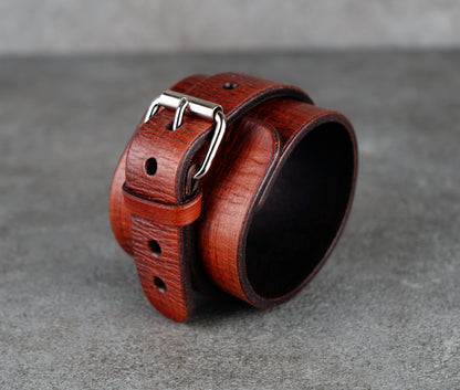 Brown Leather Cuff bracelet