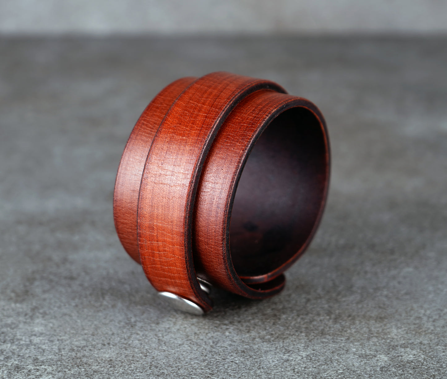 Brown premium leather wrist cuff