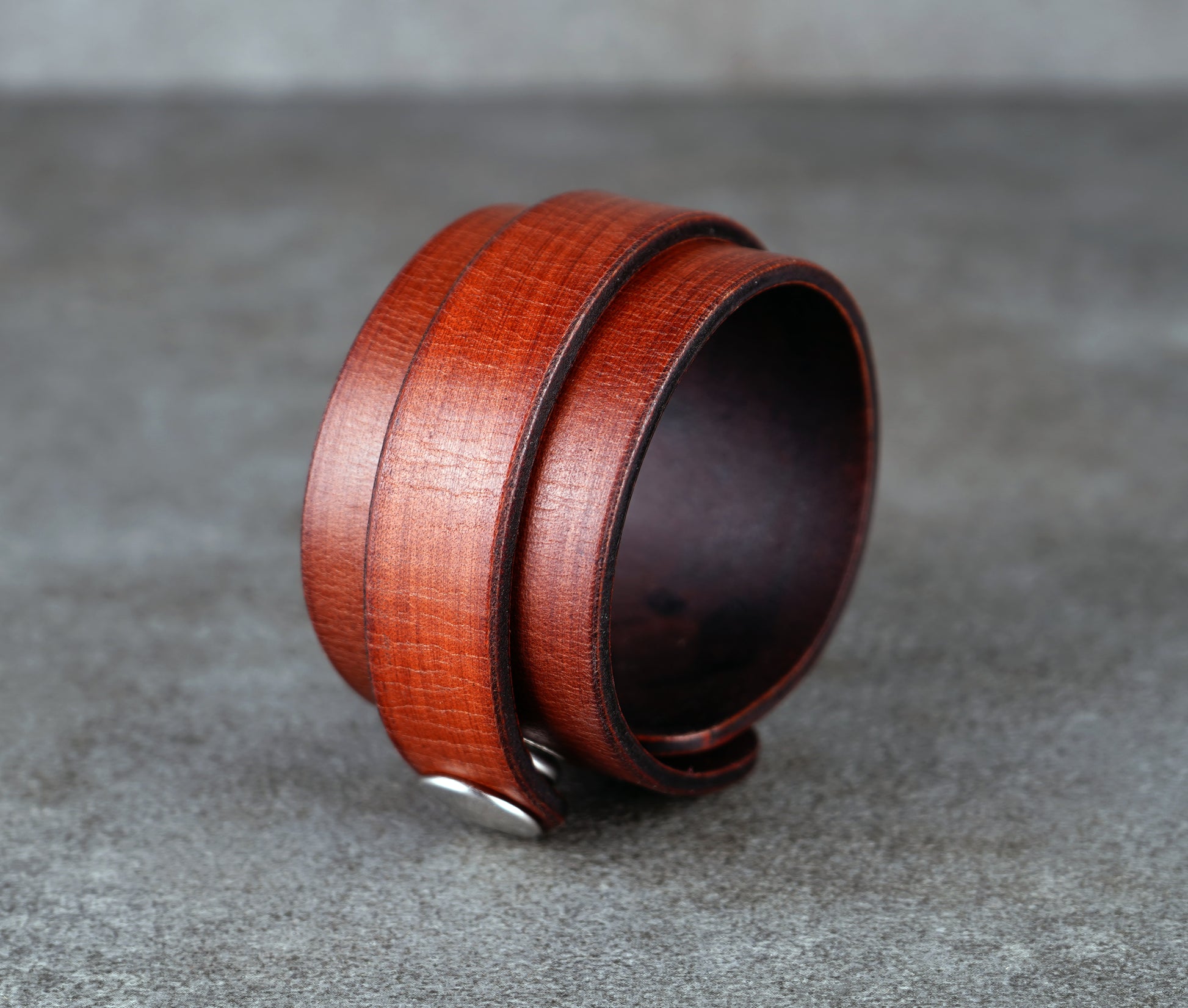 Brown premium leather wrist cuff