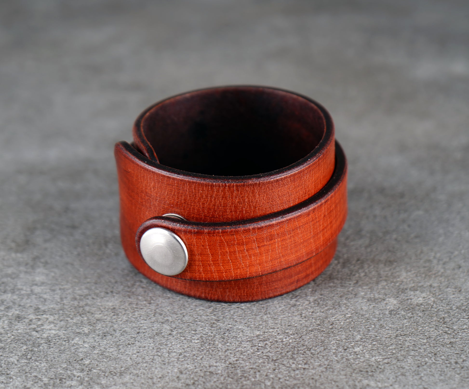 Brown premium leather wrist cuff