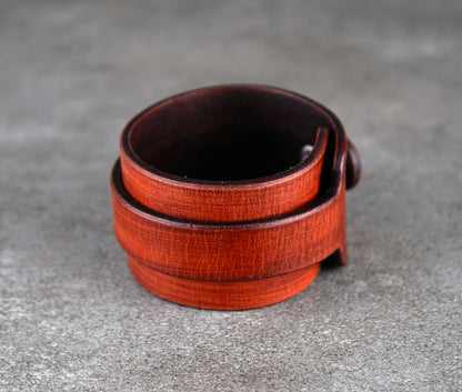 Brown premium leather wrist cuff