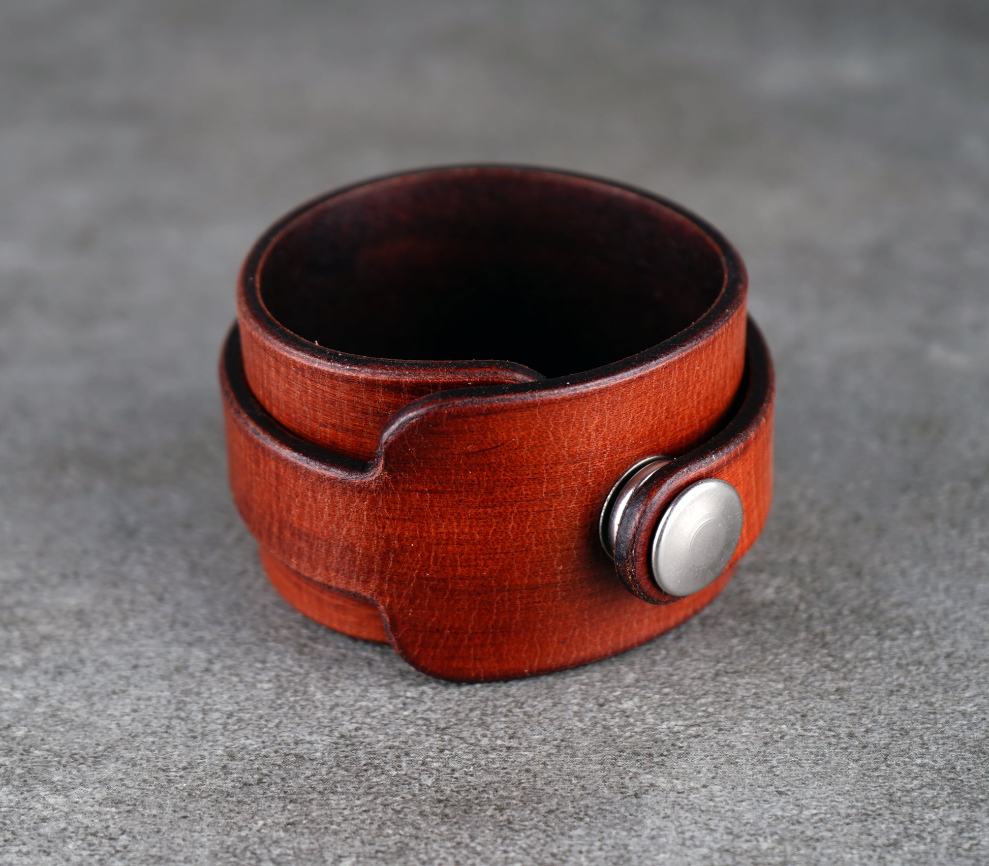 Brown premium leather wrist cuff