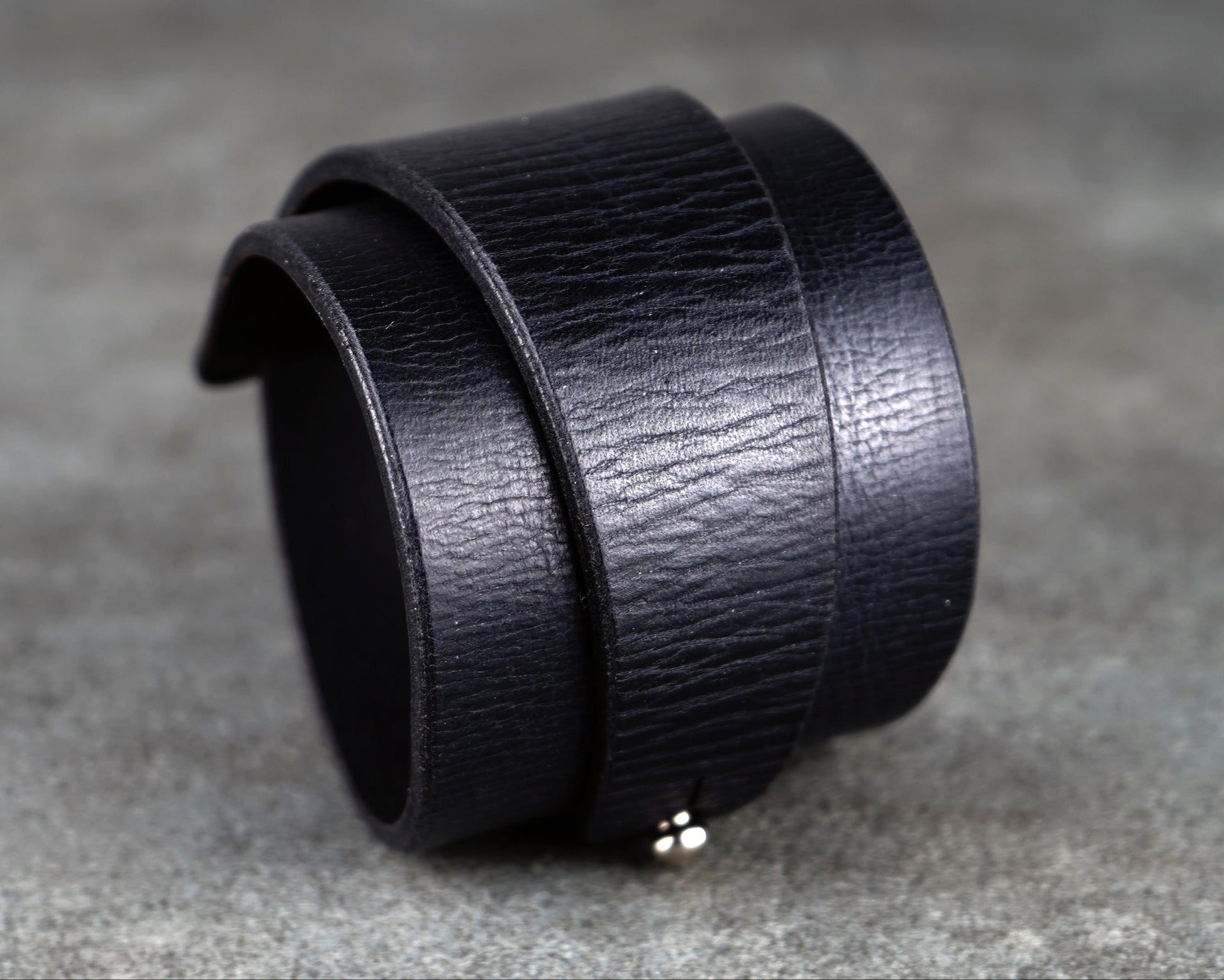 black leather cuff bracelet 5.5cm wide premium handmade leather
