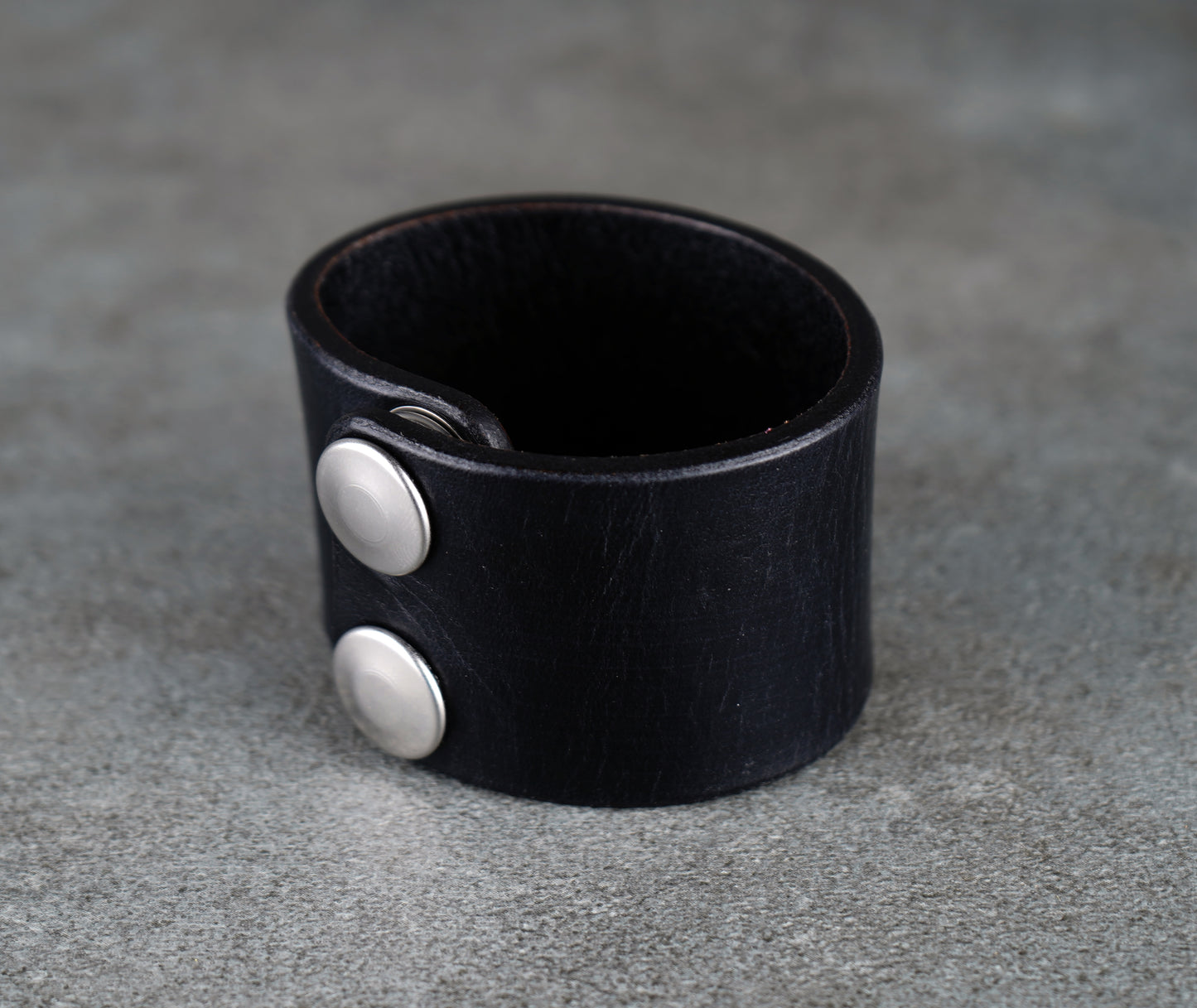 leviathan cross black leather cuff 4cm handmade premium leather
