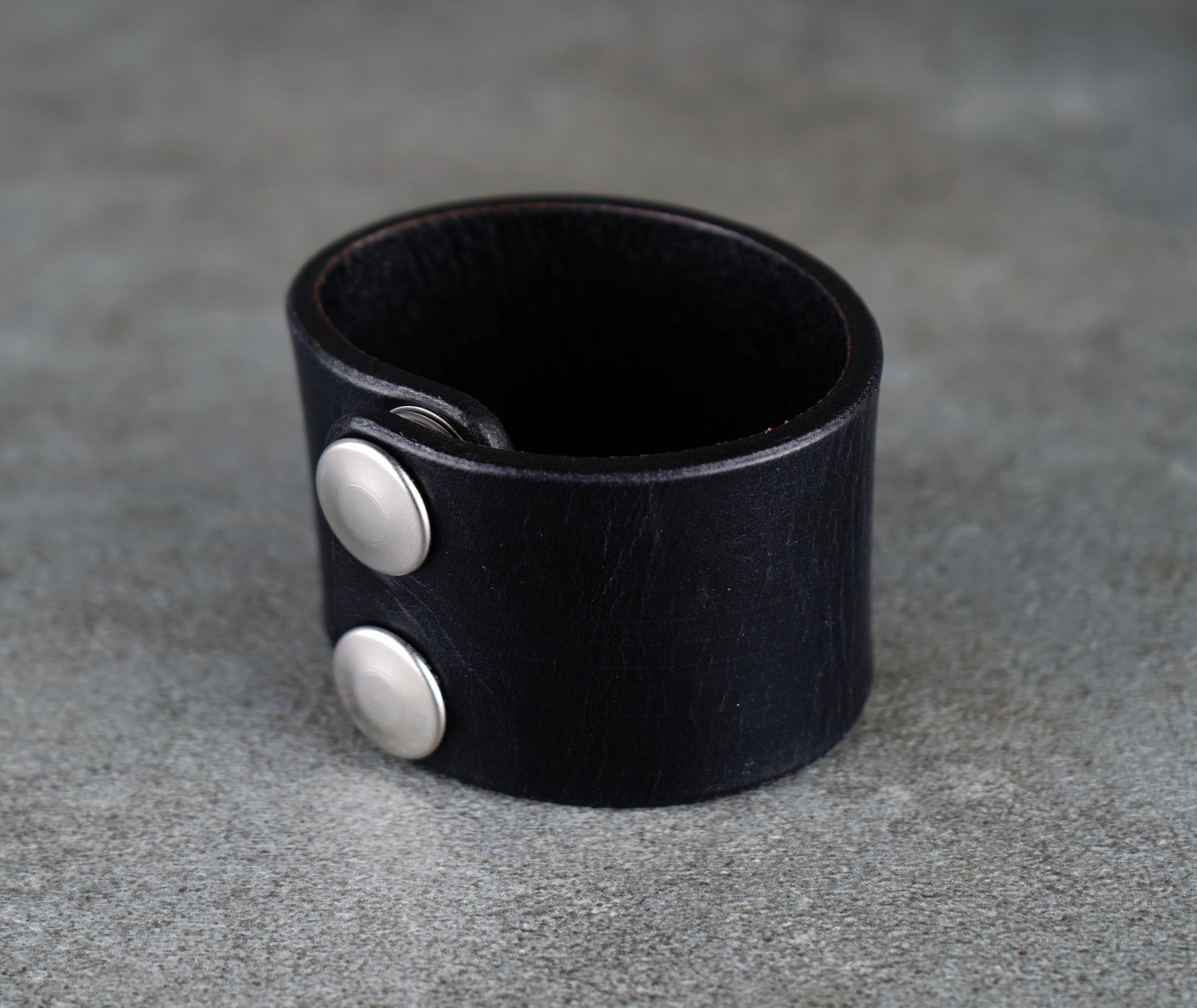 leviathan cross black leather cuff 4cm handmade premium leather
