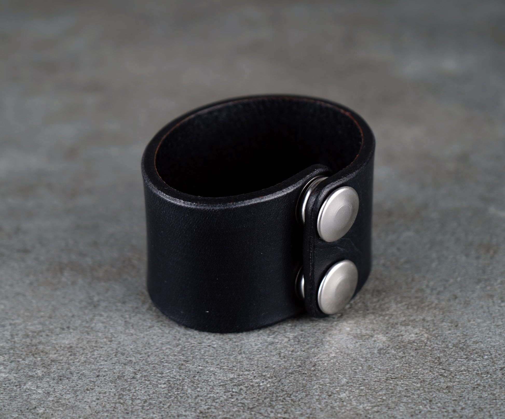 leviathan cross black leather cuff 4cm handmade premium leather
