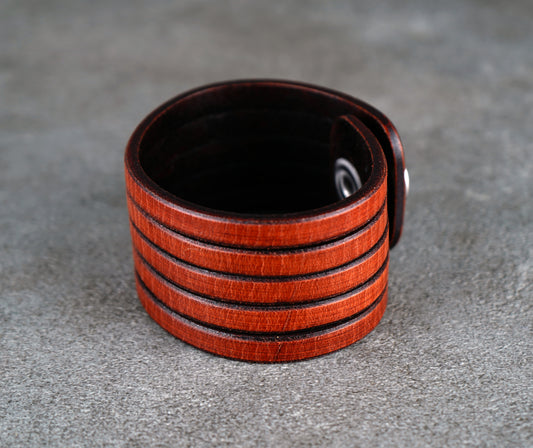 brown wrist leather cuff