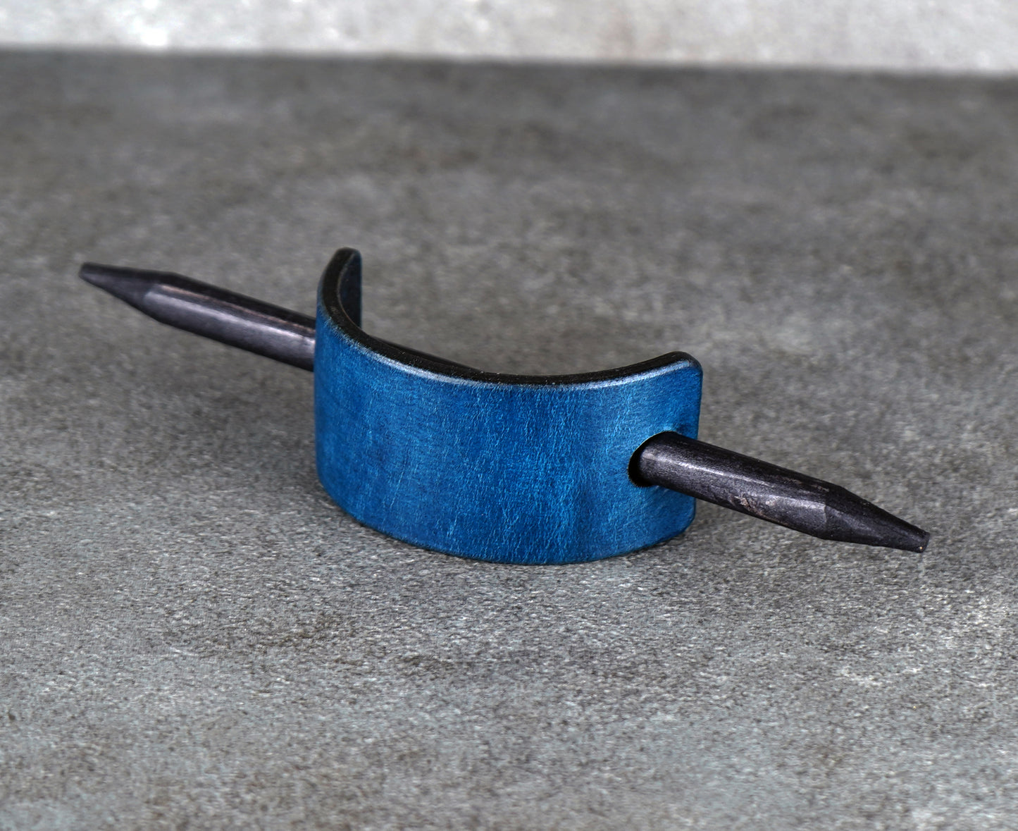 small hair leather barrette handmade premium leather
