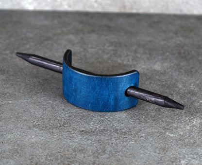 small hair leather barrette handmade premium leather

