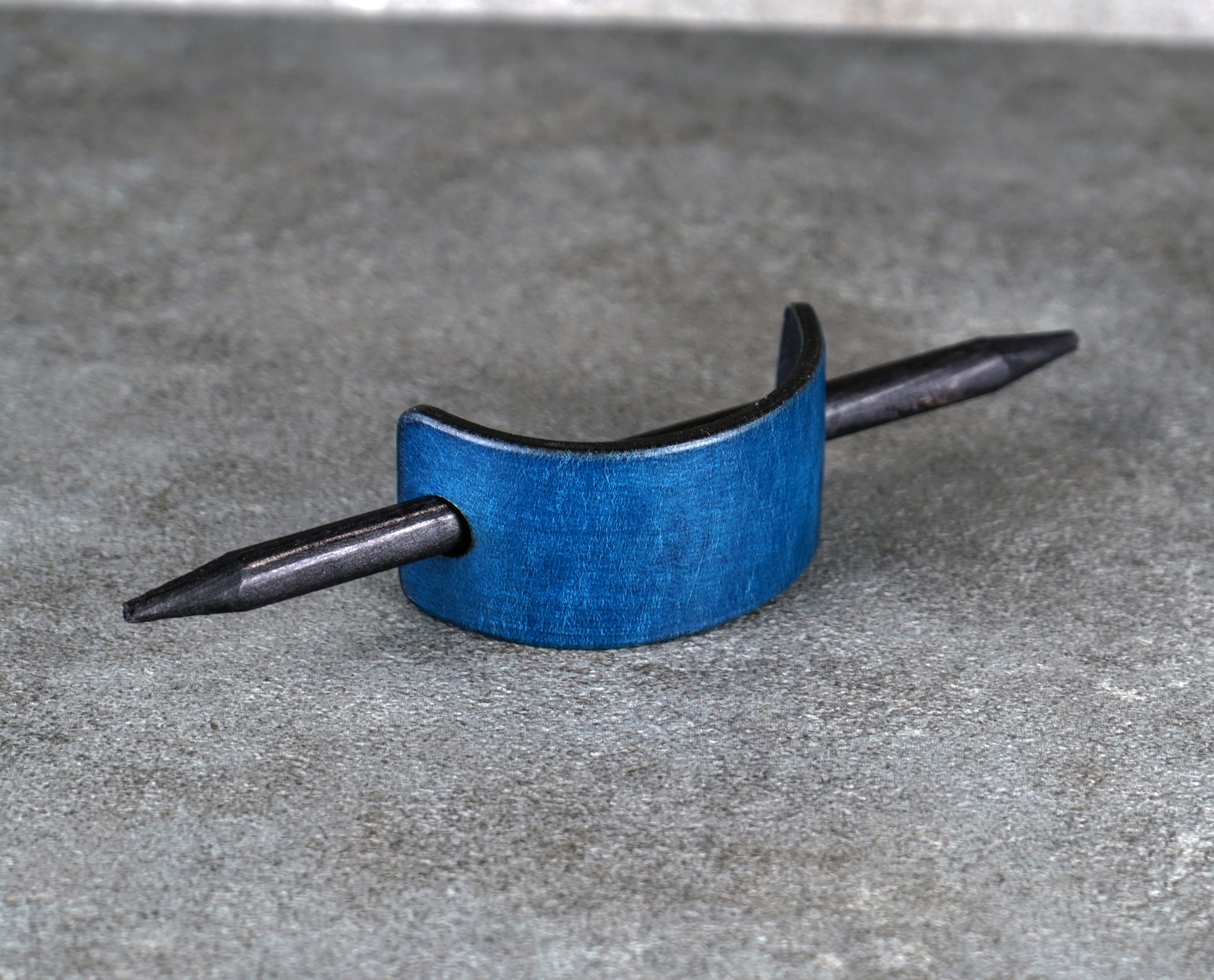 small hair leather barrette handmade premium leather
