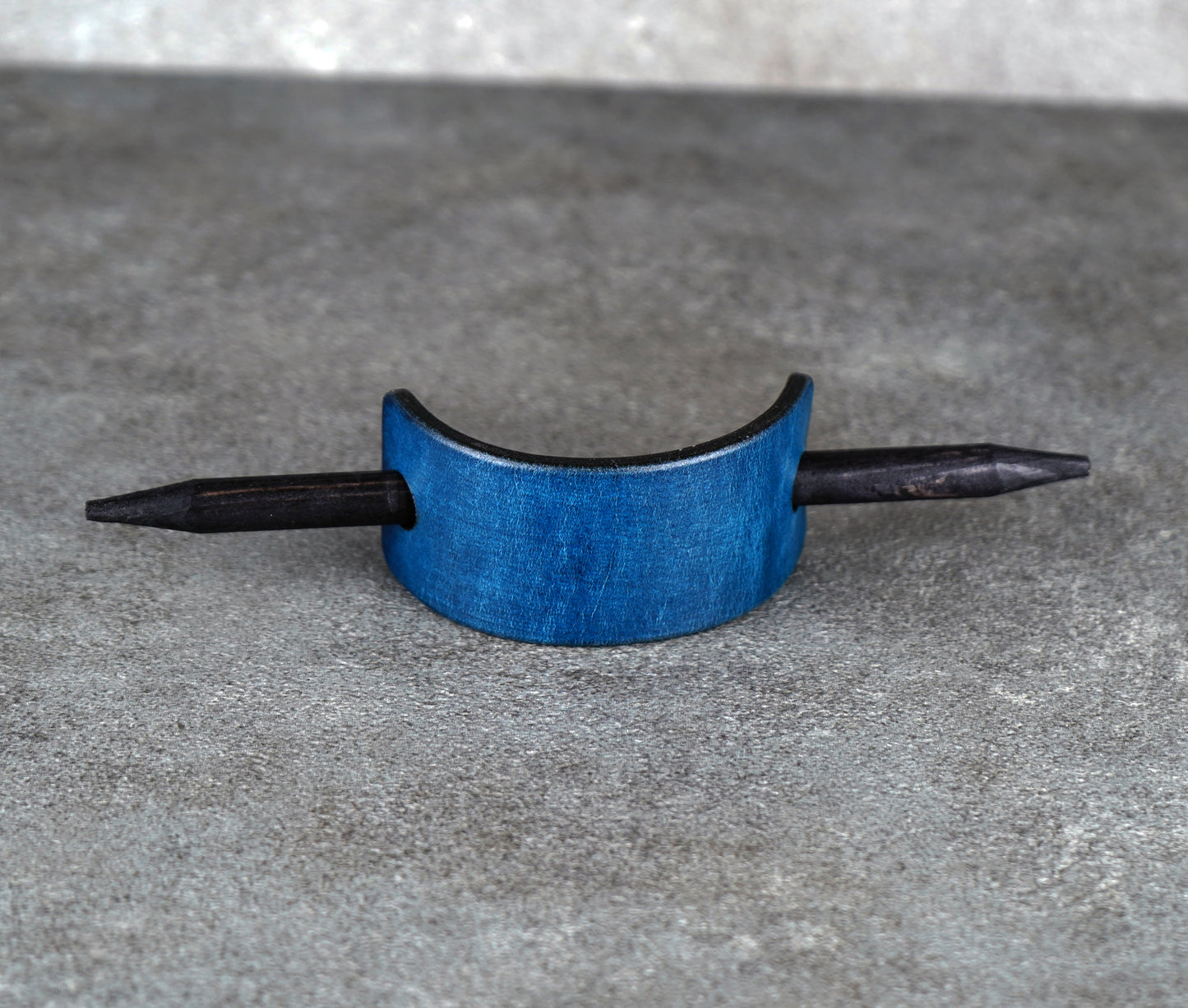 small hair leather barrette handmade premium leather

