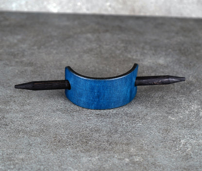 small hair leather barrette handmade premium leather
