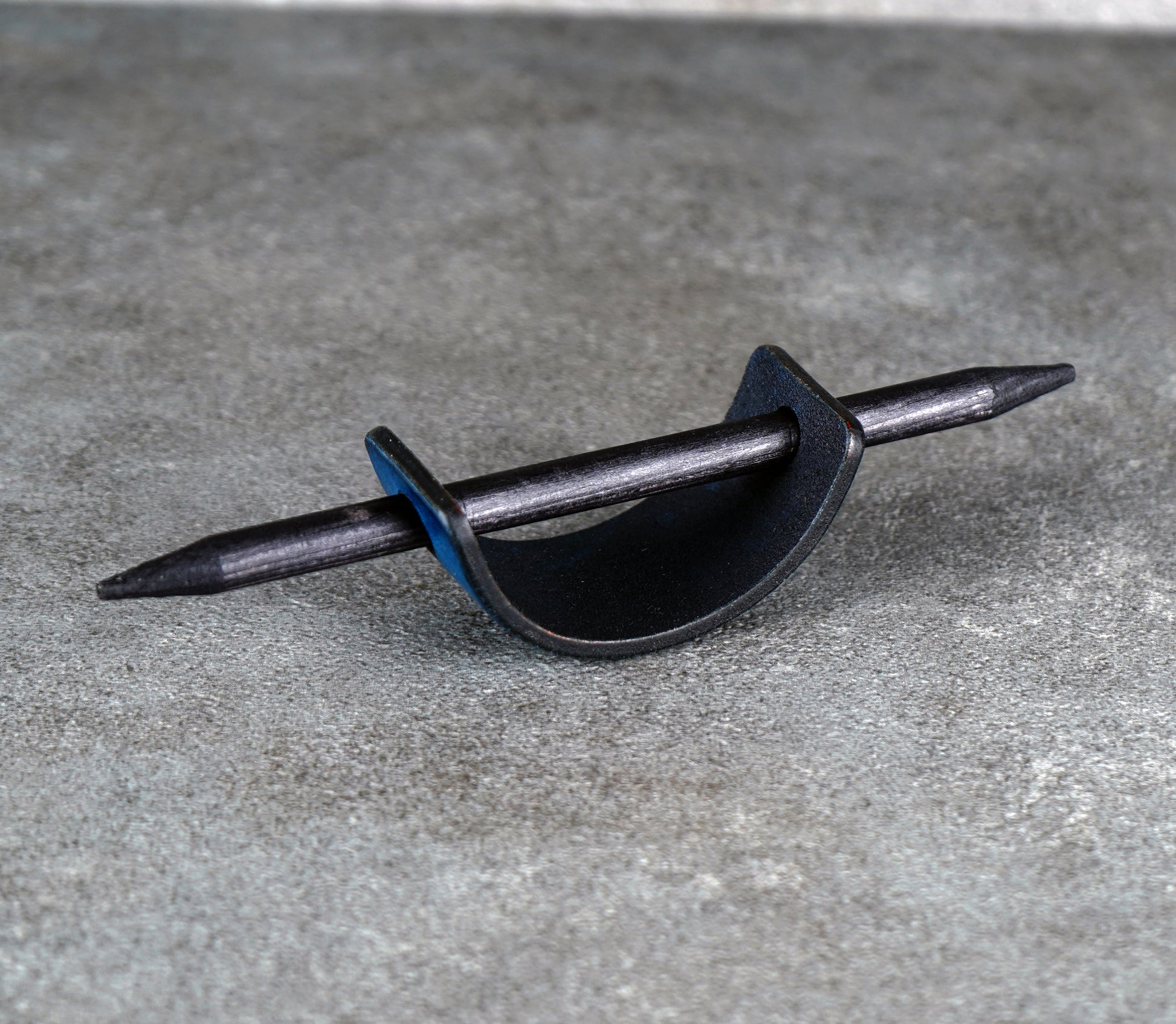 small hair leather barrette handmade premium leather
