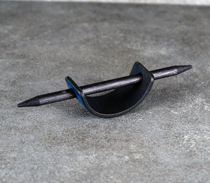 small hair leather barrette handmade premium leather

