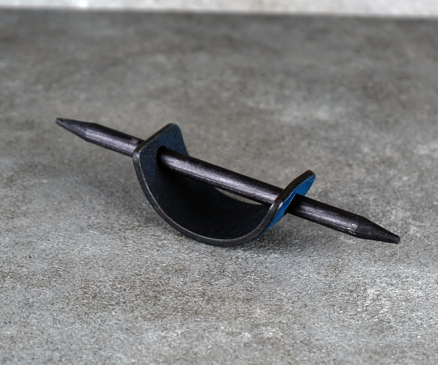small hair leather barrette handmade premium leather
