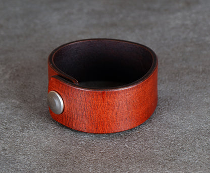 minimalist leather cuff bracelet with cross design unisex accessory