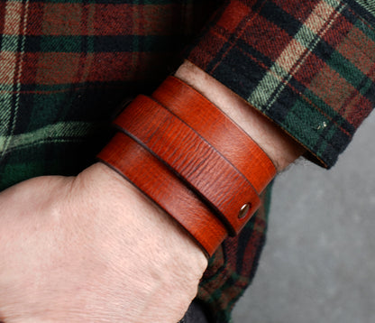 Brown Leather Cuff bracelet