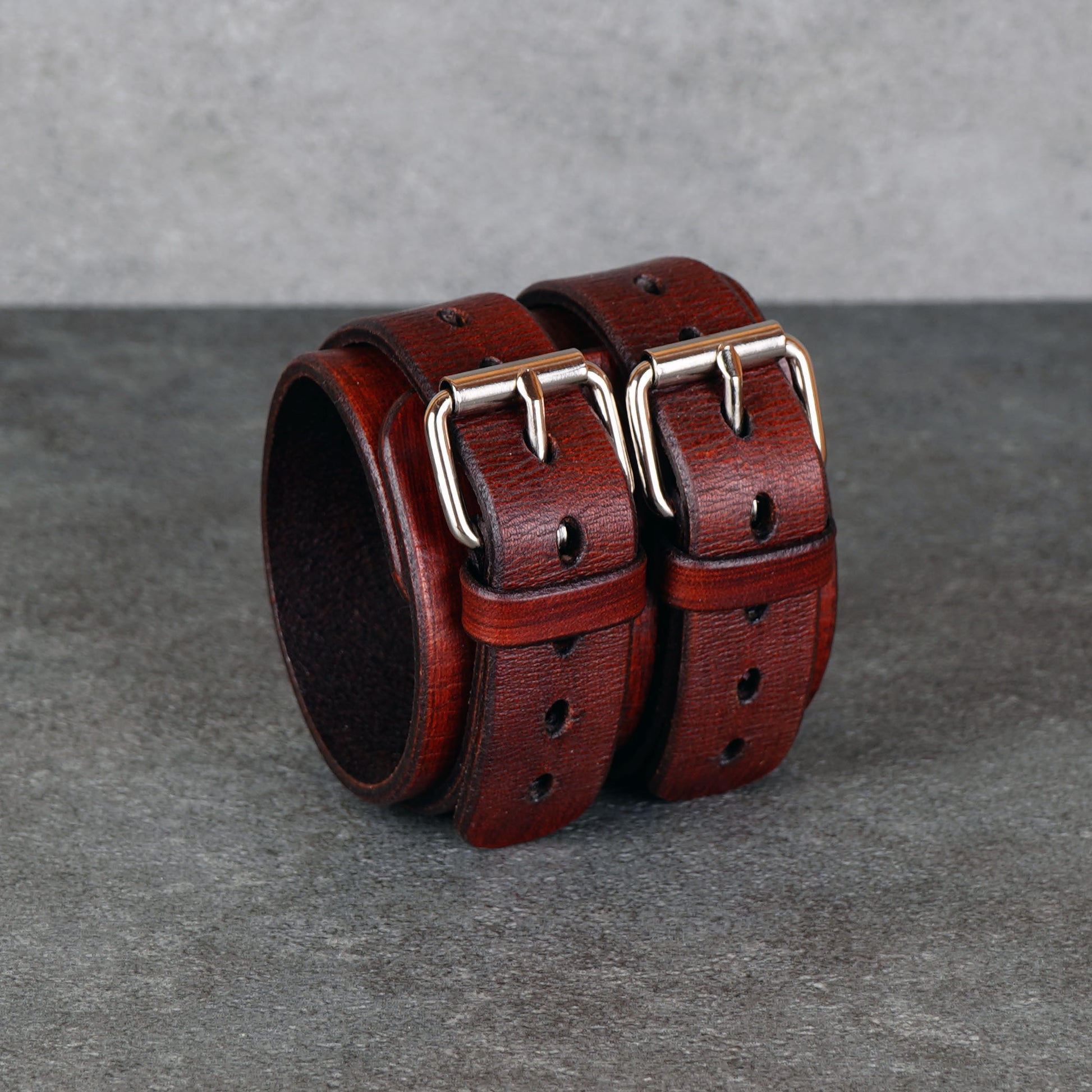 brown leather cuff bracelet
