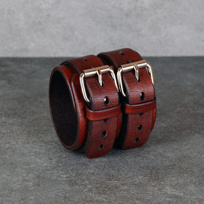 brown leather cuff bracelet