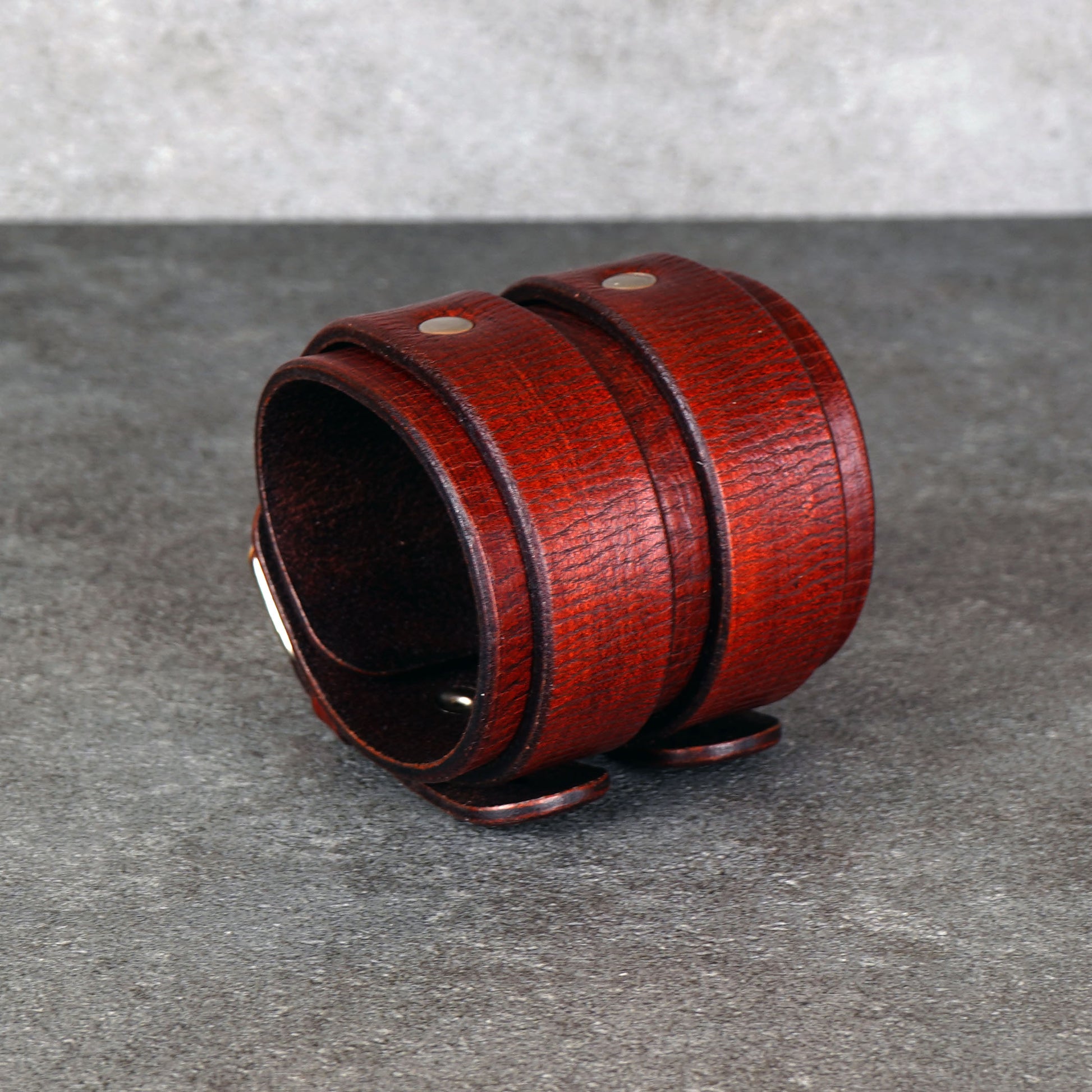 brown leather cuff bracelet