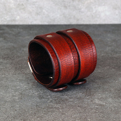 brown leather cuff bracelet