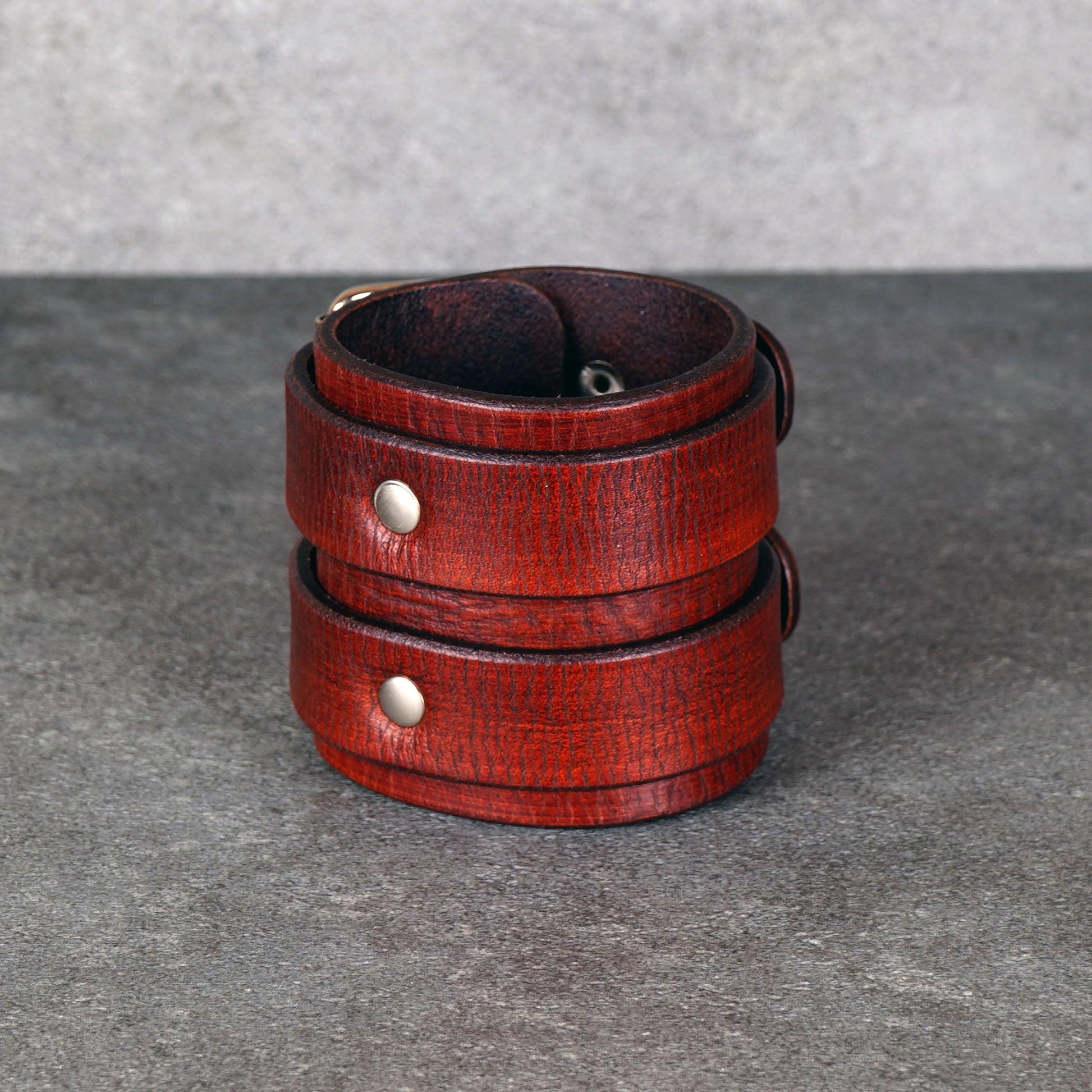 brown leather cuff bracelet