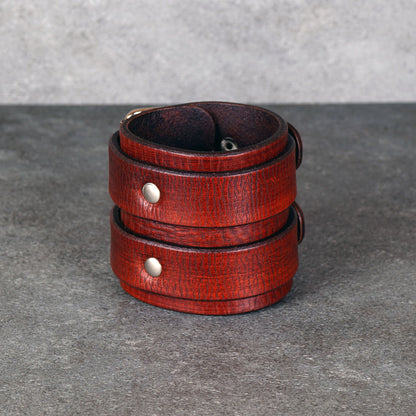 brown leather cuff bracelet