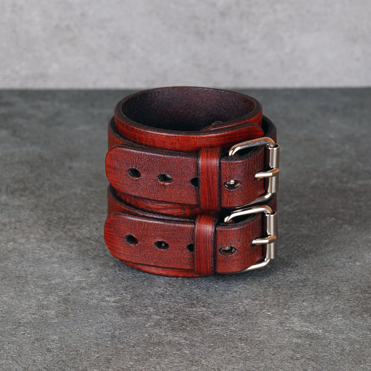 brown leather cuff bracelet