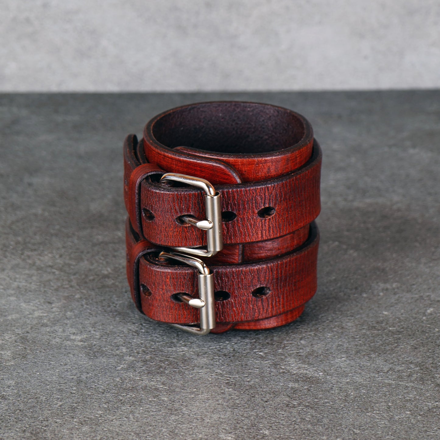 brown leather cuff bracelet
