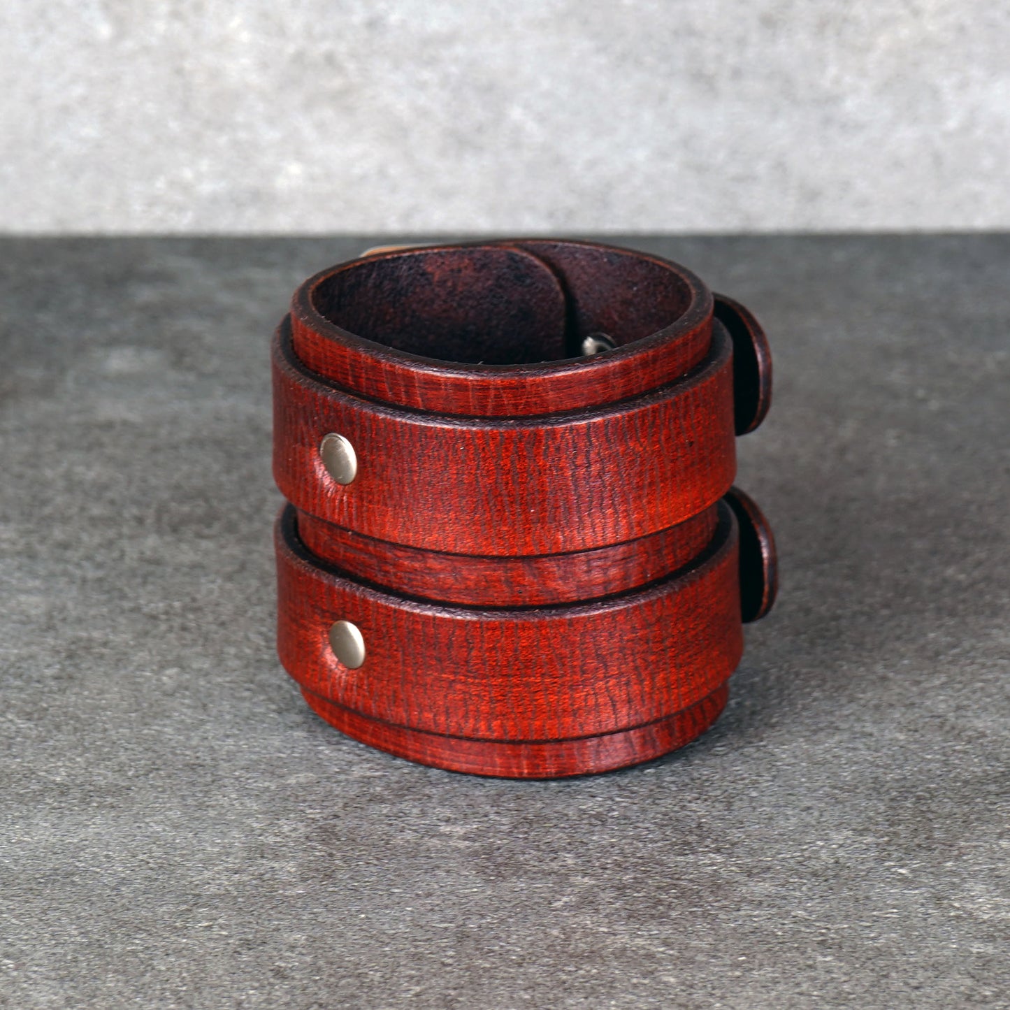 brown leather cuff bracelet