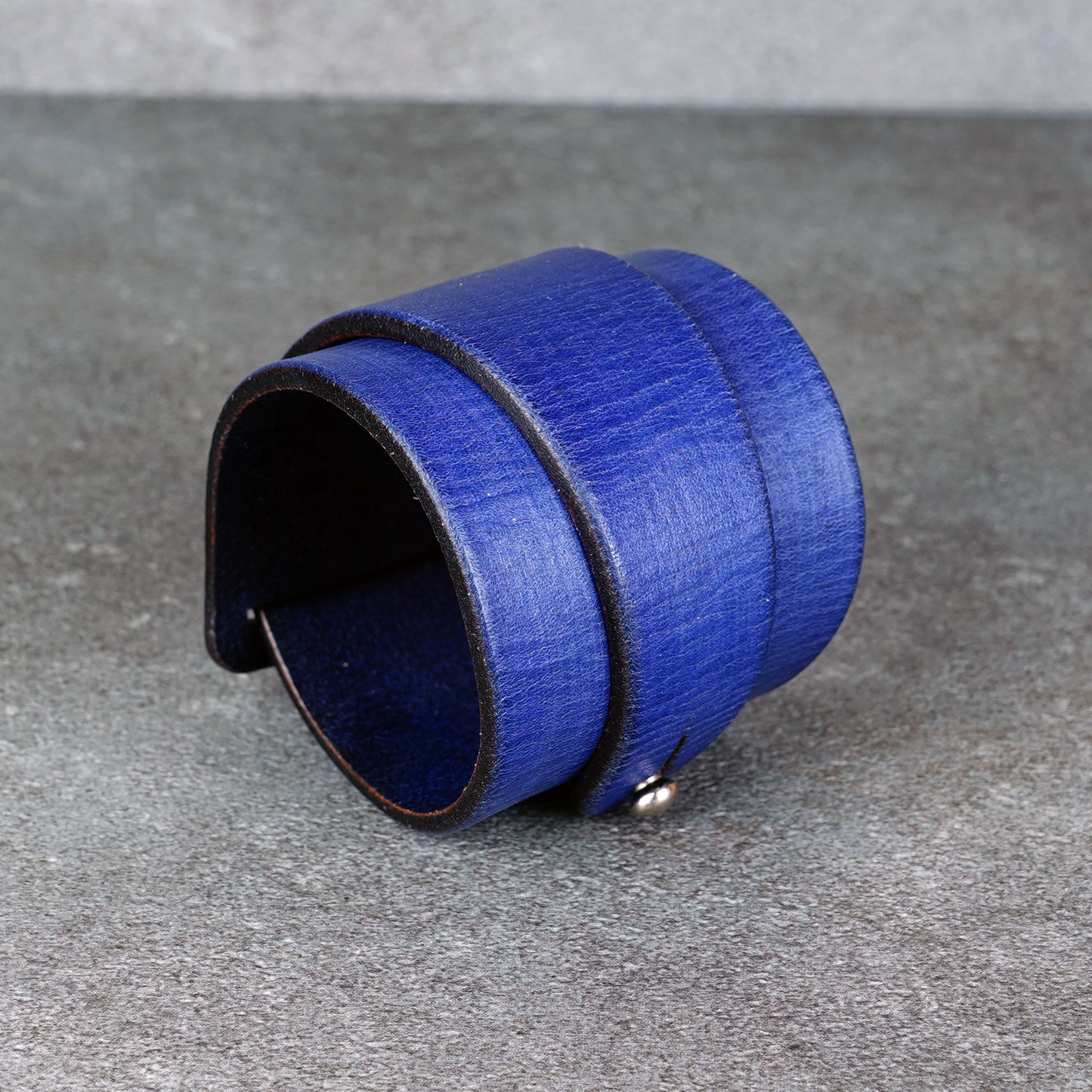 purple leather bracelet handmade vegetable tanned artisan wristband