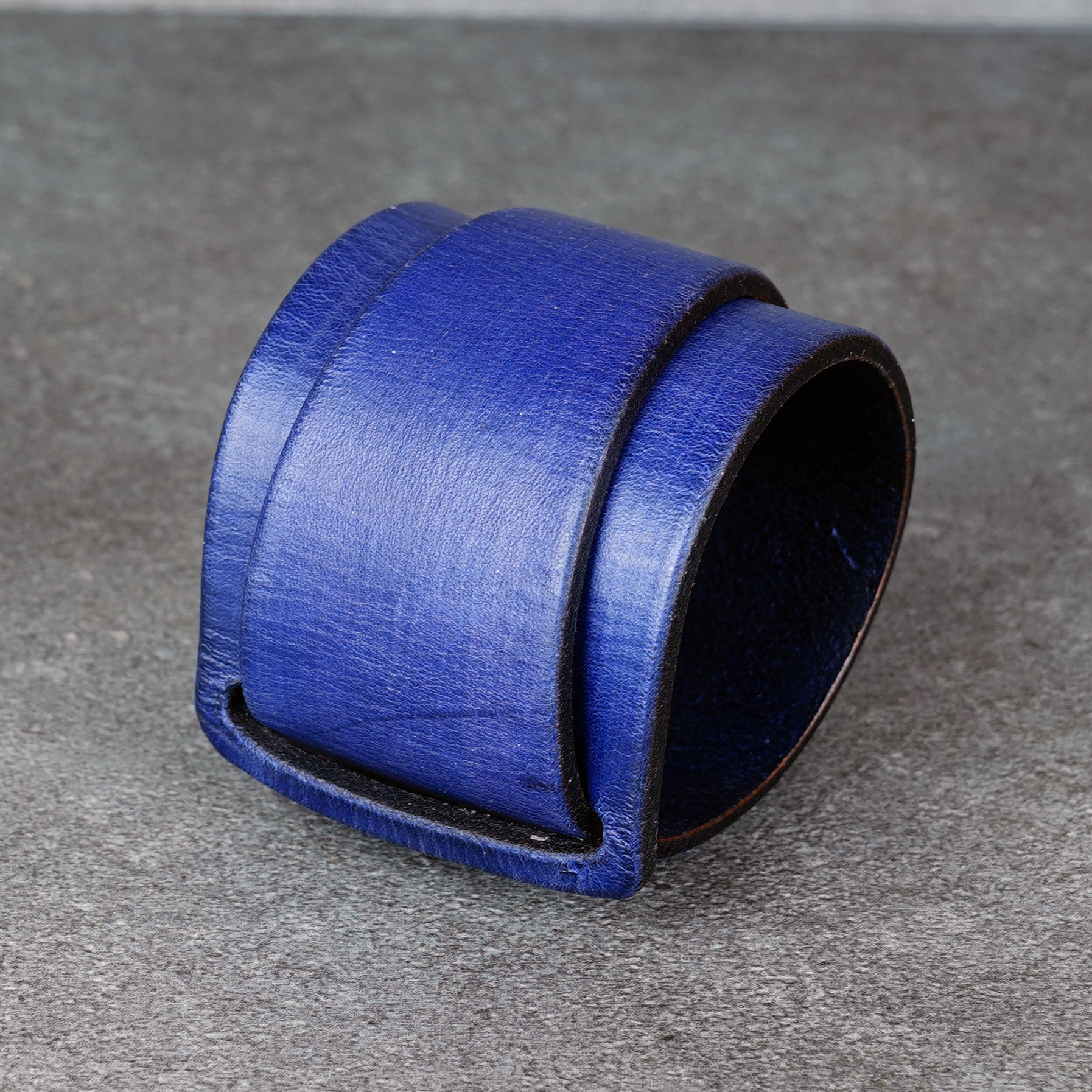 purple leather bracelet handmade vegetable tanned artisan wristband
