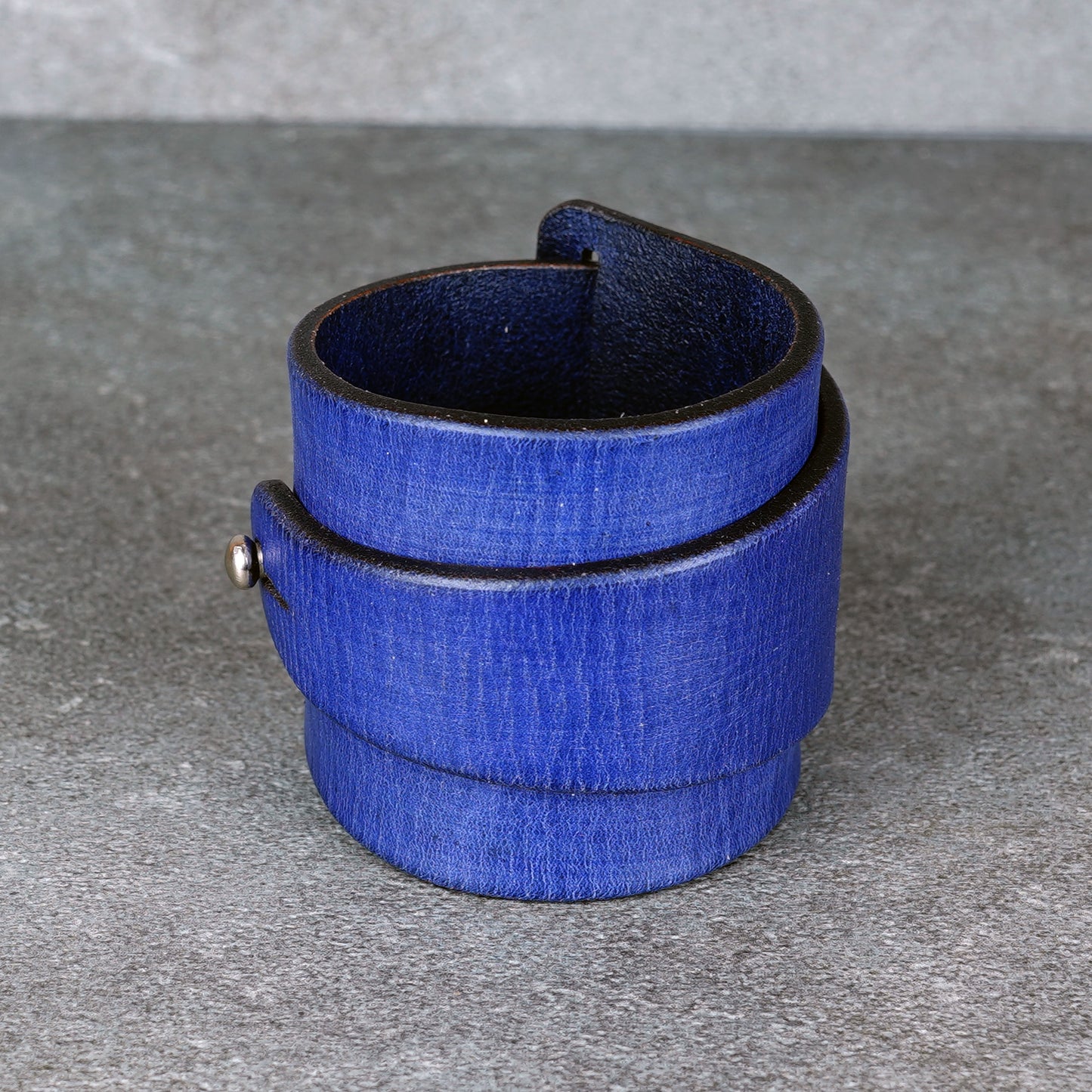 purple leather bracelet handmade vegetable tanned artisan wristband