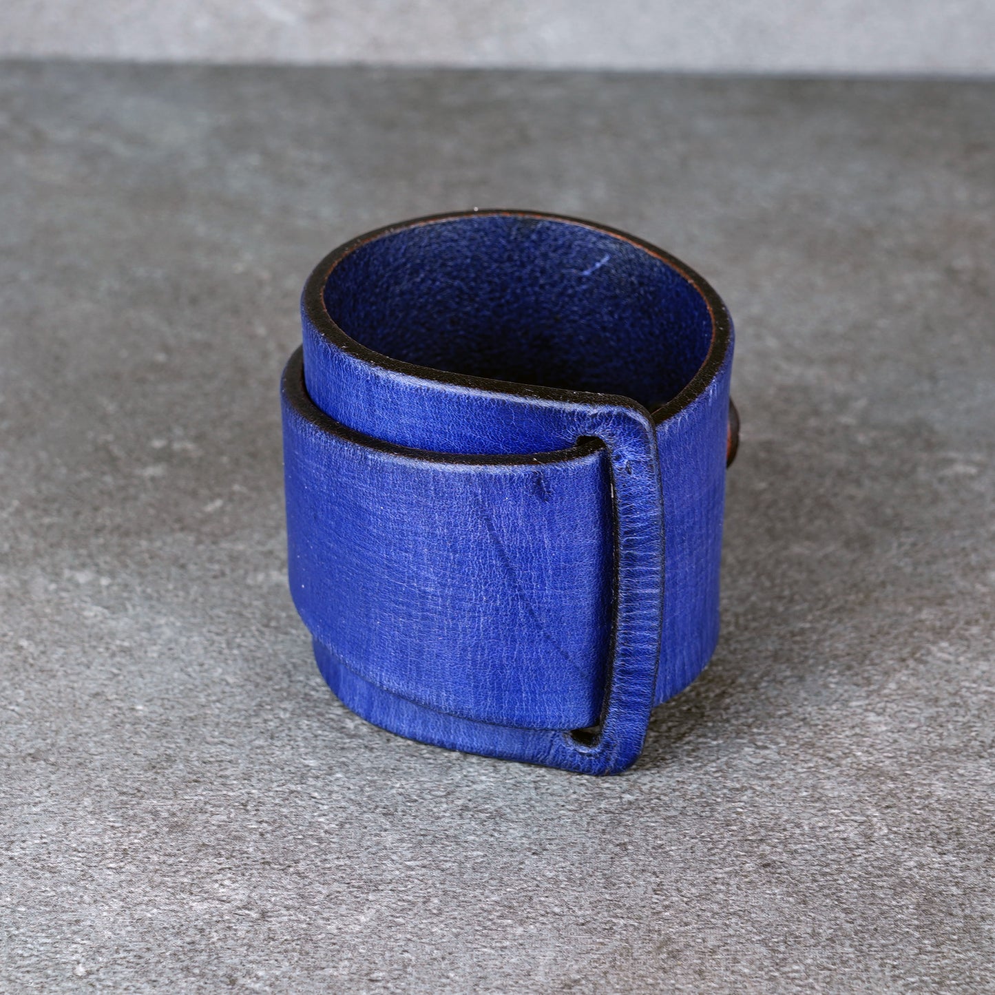 purple leather bracelet handmade vegetable tanned artisan wristband